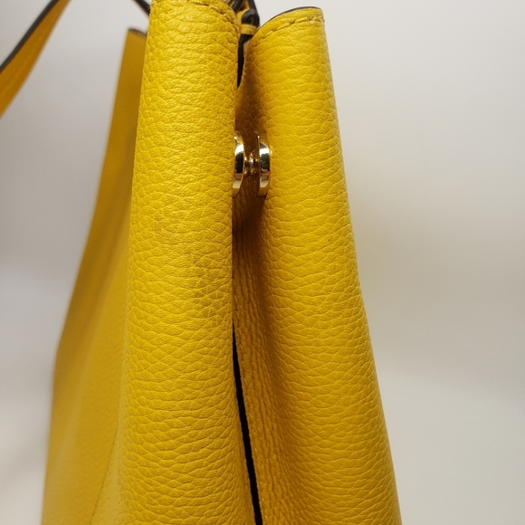 $298 Michael Kors Meredith East West Bonded Tote- Sunflower - Picture 7 of 9